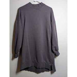 Sweaty‎ Betty Women's Urban-Grey Organic Cotton One&Done Sweatshirt Dress M